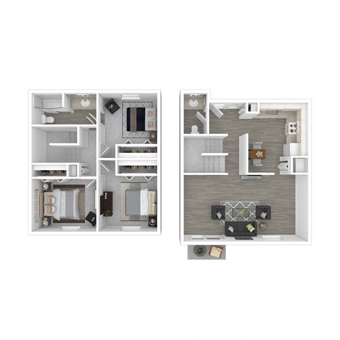 Floor plan for 3 beds, 1.5 baths, 1800 sqft
